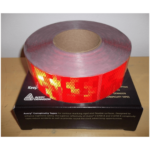 V-6792 | สติ๊กเกอร์สะท้อนแสง 2 นิ้ว x 50 เมตร สีแดง